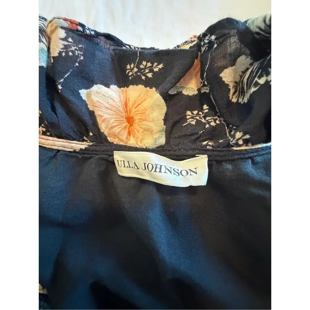 Ulla Johnson Brown and Peach Floral Size 0 Excellent Condition